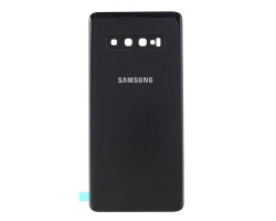 Akkufedél Samsung Galaxy S10 Plus (SM-G975) hátlap fekete ragasztóval (kamera plexivel)